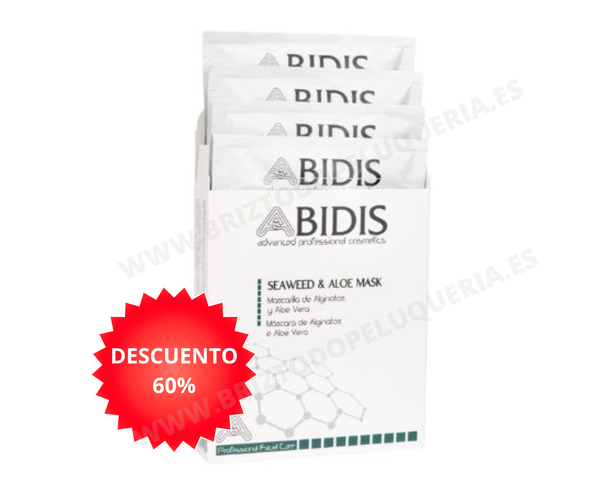 MASCARILLA FACIAL CON ALGINATOS Y ALOE ABIDIS - Imagen 2