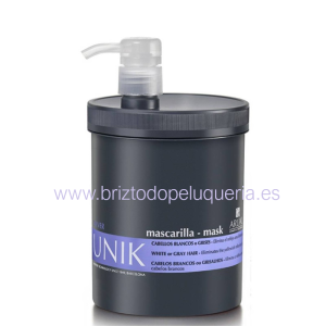 Mascarilla cabellos blancos grises o mechas UNIK SILVER ARUAL 1Kg
