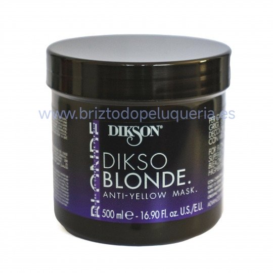 Mascarilla con efecto antiamarillo para cabello rubio, con mechas, grises o con canas Dikso Blonde anti yellow müster & dikson