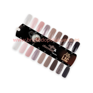 ESMALTE SEMIPERMANENTE COLECCIÓN COFFEE & CHOCOLATE ALLE LAC NUMEROS: 46, 47, 48, 49, 50, 51, 52, 53 Y 54