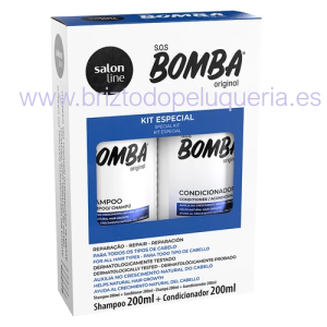 Kit original SOS Bomba con champu y acondicionador SALON LINE 200 ml