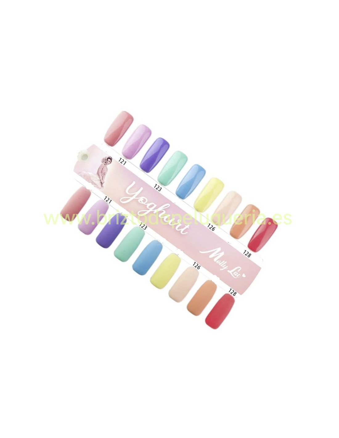 ESMALTE DE UÑAS SEMIPERMANENTE / GEL PROFESIONAL COLECCION Yoghurt Nº 121, 123, 126 y 128 MOLLY LAC