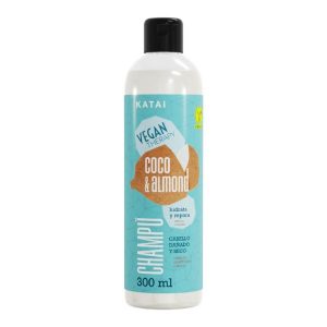 CHAMPÚ NATURAL Y VEGANO hidratante para cabellos dañados y secos COCONUT & ALMOND CREAM KATAI