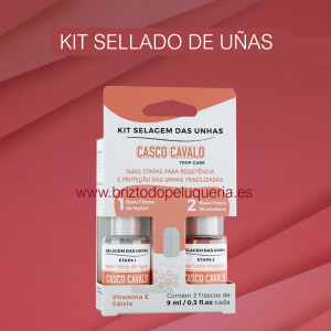 Kit sellado de uñas Casco Cavalo en 2 pasos para uñas debiles y quebradizas