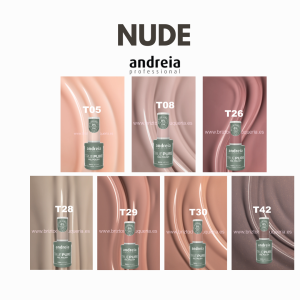 Esmalte semipermanente TRUE PURE ANDREIA Nude T05, T08, T26, T28, T29, T30 y T42