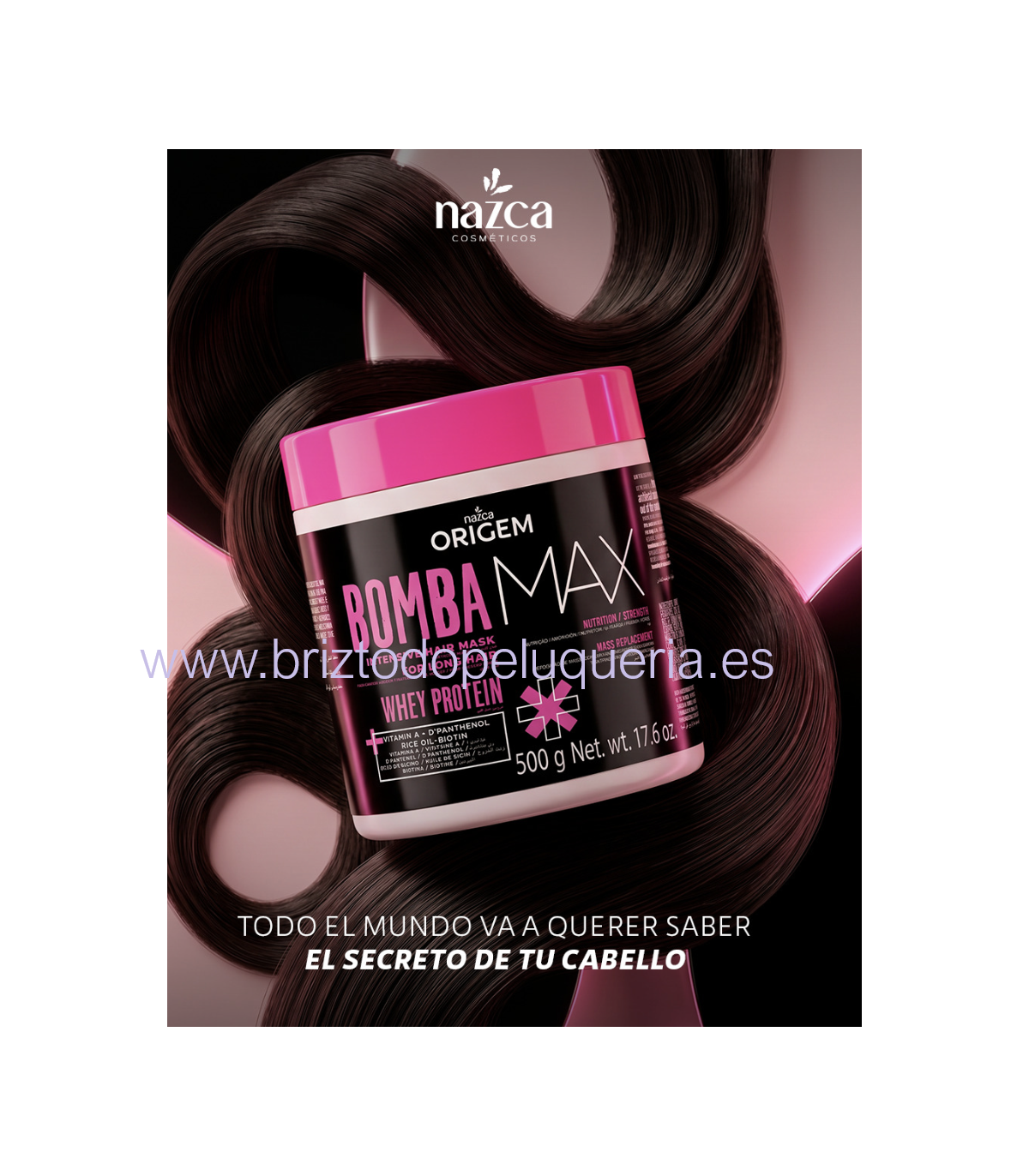 Mascarilla Bomba Max Nazca Tratamiento de choque para cabellos debilitados, con rotura o sin brillo