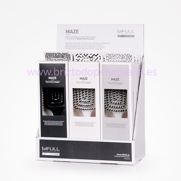 Cepillo esqueleto de cerdas flexibles de nylon y pelo de jabalí MAZE BIFULL PERFECT BEAUTY - Imagen 3