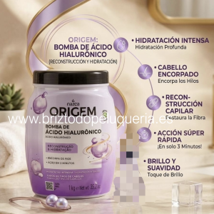 Bomba Acido Hialuronico para cabello NAZCA Origem para Hidratacion Intensiva 1Kg