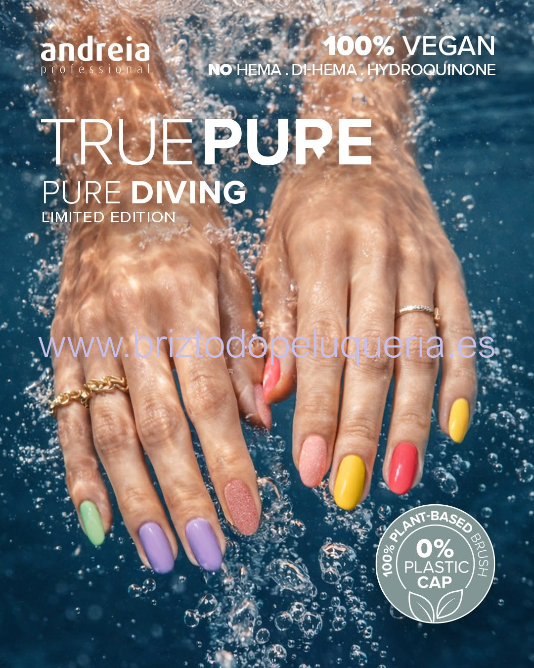 Esmalte semipermanente PURE DIVING ANDREIA PV1, PV2, PV3, PV4, PV5 y PV6 - Imagen 2