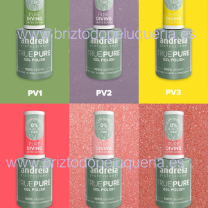 Esmalte semipermanente PURE DIVING ANDREIA PV1, PV2, PV3, PV4, PV5 y PV6